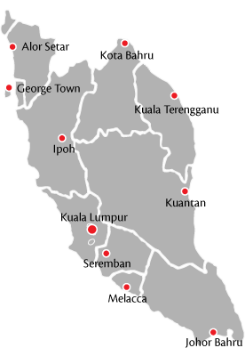 Flyers Media extension network of distribution - 1 Malaysia, 14 states, 440 towns